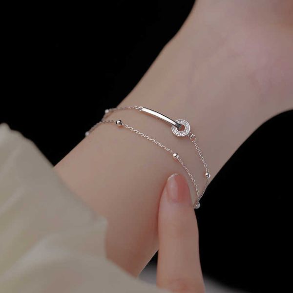 charm bracelets 925 sterling silver beads double fold bracelet shiny zircon ring pendant women fashion temperament bracelet birthday jewelry, Golden;silver
charm bracelets 925 sterling silver beads double fold bracelet shiny zircon ring pendant women fashion temperament bracelet birthday jewelry, Golden;silver