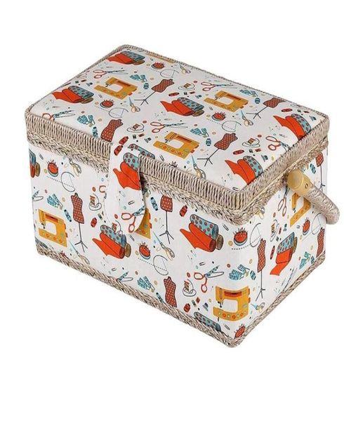 jewelry pouches bags fabric sewing basket organizer with removable tray household storage kit sundry box2151203, Pink;blue
jewelry pouches bags fabric sewing basket organizer with removable tray household storage kit sundry box2151203, Pink;blue