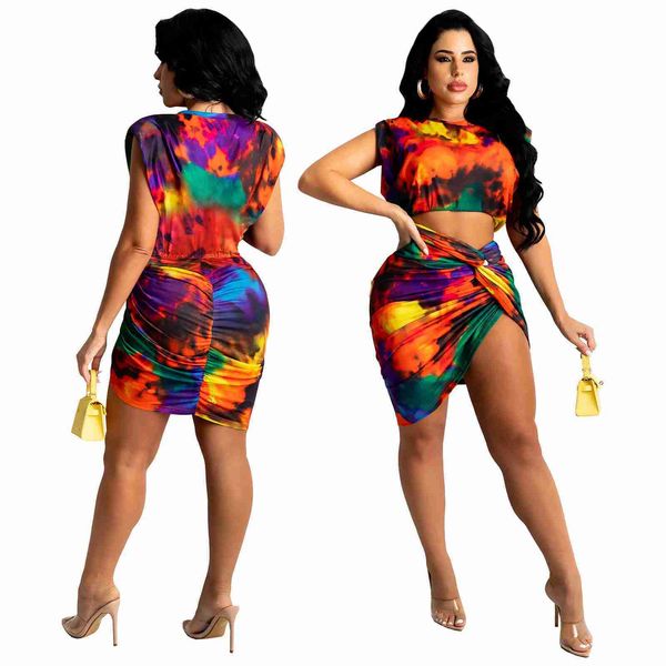 two piece dress multicolor tiedye twopiece set sleeveless oneck short high waist pleated mini skirt 2pc set fashion casual women outfits j2, White
two piece dress multicolor tiedye twopiece set sleeveless oneck short high waist pleated mini skirt 2pc set fashion casual women outfits j2, White