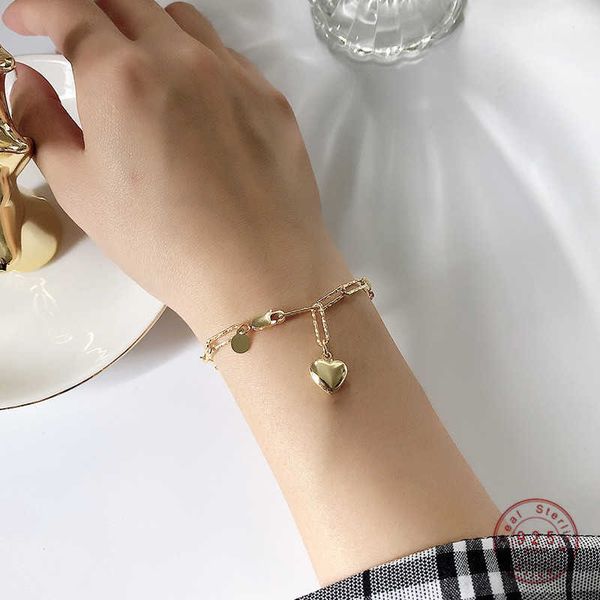 charm bracelets % 925 sterling silver bracelets for women heart charm chain bracelet gift for girl friend fine jewellry aa230506, Golden;silver
charm bracelets % 925 sterling silver bracelets for women heart charm chain bracelet gift for girl friend fine jewellry aa230506, Golden;silver