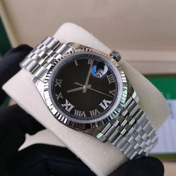 with original box fashion men's watch 41mm datejust automatic mechanical movement men's watches silver black dial stainless steel, Slivery;brown
with original box fashion men's watch 41mm datejust automatic mechanical movement men's watches silver black dial stainless steel, Slivery;brown