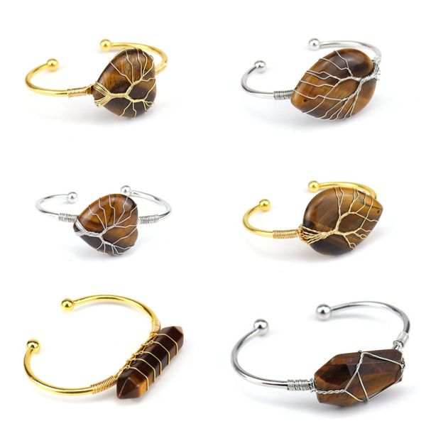 wholesale healing tiger eye bracelet charm tree of life wire wrapped natural gemstone bangle women men jewelry, Golden;silver
wholesale healing tiger eye bracelet charm tree of life wire wrapped natural gemstone bangle women men jewelry, Golden;silver