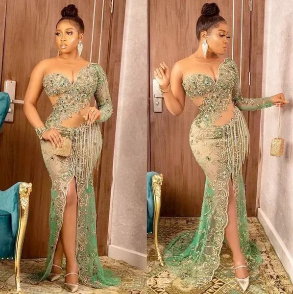 new evening dresses prom party gown mermaid scoop long sleeve floor-length sweep train beaded crystal applique lace tulle split illusion, Black
new evening dresses prom party gown mermaid scoop long sleeve floor-length sweep train beaded crystal applique lace tulle split illusion, Black