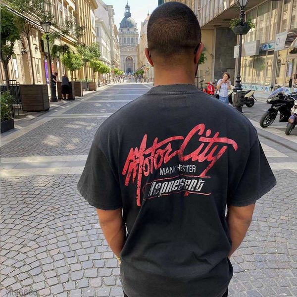 the correct version of represent moto city letter-printed washed old vintage short-sleeved t-shirt yshs, White;black
the correct version of represent moto city letter-printed washed old vintage short-sleeved t-shirt yshs, White;black