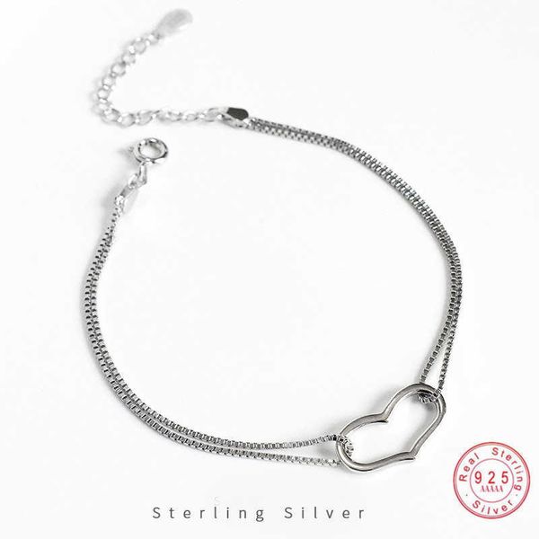 charm bracelets 925 sterling silver korean version abstract heart chain double layer bracelet women simple fashion student jewelry accessori, Golden;silver
charm bracelets 925 sterling silver korean version abstract heart chain double layer bracelet women simple fashion student jewelry accessori, Golden;silver