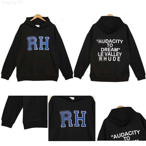 fashion brand rhude men's women's street american loose simple letters rh autumn winter hoodie, Black
fashion brand rhude men's women's street american loose simple letters rh autumn winter hoodie, Black