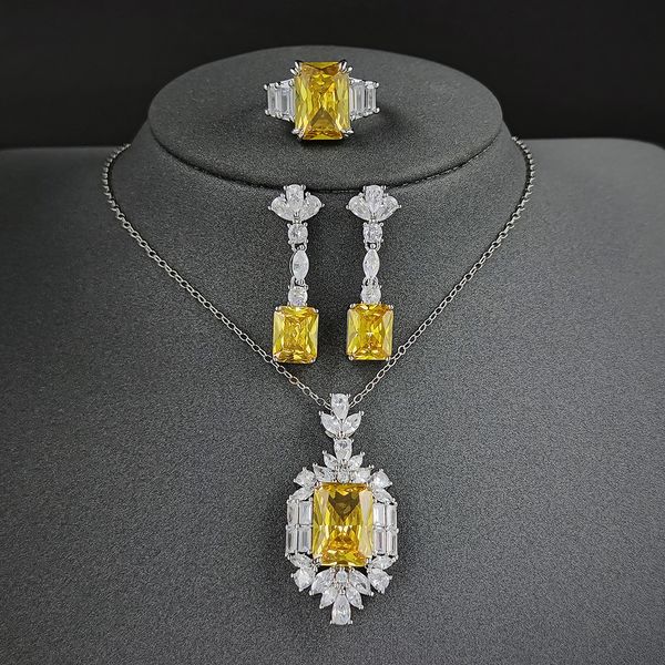 pendant necklaces luxury yellow color rectangle jewelry sets for women anniversary gift wholesale j6596 230506, Silver
pendant necklaces luxury yellow color rectangle jewelry sets for women anniversary gift wholesale j6596 230506, Silver