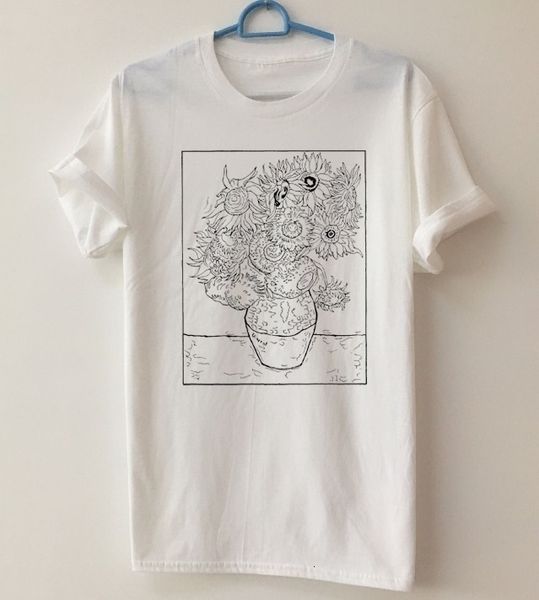 women s t shirt hahayule jbh van goghs famous painting sunflower printed t shirt art printing line tee short sleeve cotton 230508, White
women s t shirt hahayule jbh van goghs famous painting sunflower printed t shirt art printing line tee short sleeve cotton 230508, White