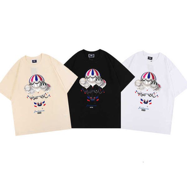 men's t-shirt kith new summer korean version loose ins fashion short sleeve high street air balloon and women's couple's, White;black
men's t-shirt kith new summer korean version loose ins fashion short sleeve high street air balloon and women's couple's, White;black