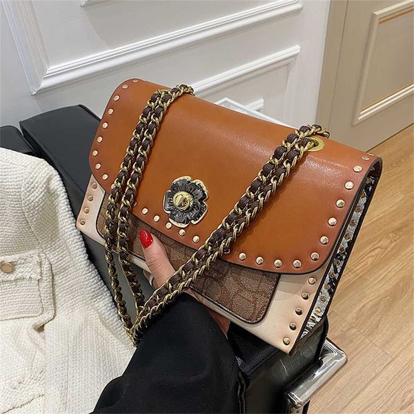 purses camellia chain bag new fashion versatile crossbody rivet with texture one shoulder underarm small square
purses camellia chain bag new fashion versatile crossbody rivet with texture one shoulder underarm small square