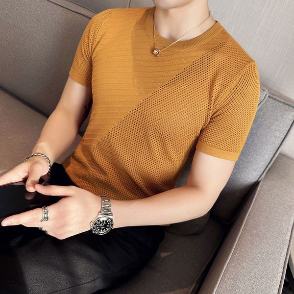 men's t-shirts men's short sleeve round neck summer knitted elastic half sleeve t-shirt lapel business fashion solid color men, White;black
men's t-shirts men's short sleeve round neck summer knitted elastic half sleeve t-shirt lapel business fashion solid color men, White;black