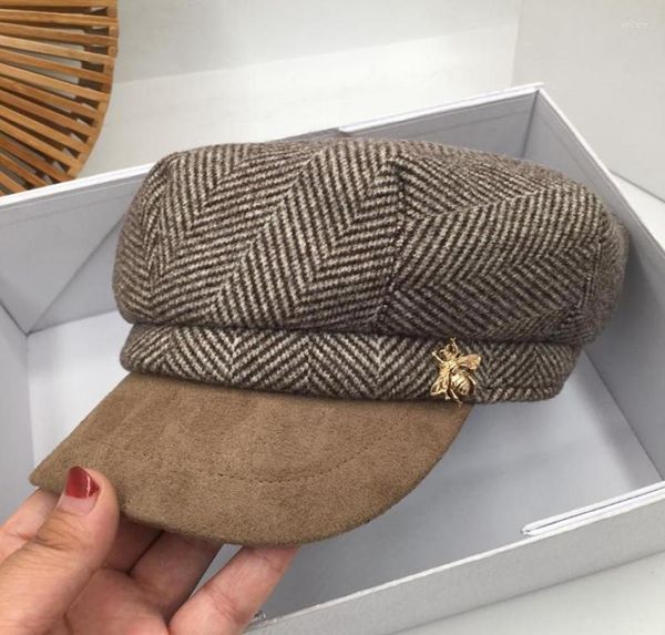 visors military hats autumn and winter suede stitching cap female british retro octagonal tide take navy trendy street beat1913456, Blue;gray
visors military hats autumn and winter suede stitching cap female british retro octagonal tide take navy trendy street beat1913456, Blue;gray