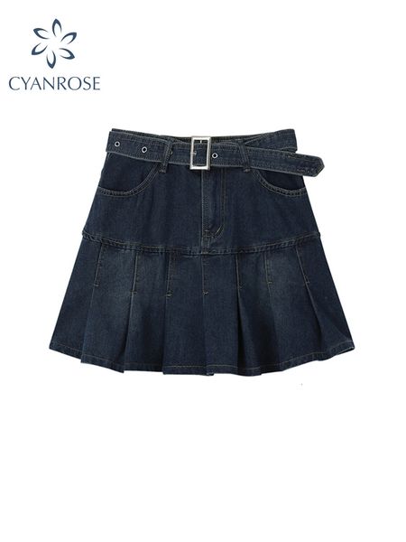 skirts y2k high waist denim mini pleated skirts with belt women summer fashion retro a line skirt korean ins female casual skirts 230508, Black
skirts y2k high waist denim mini pleated skirts with belt women summer fashion retro a line skirt korean ins female casual skirts 230508, Black
