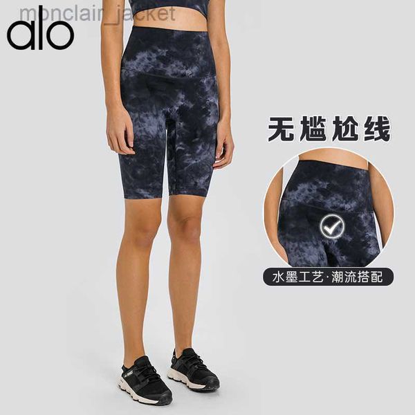 desginer alos yoga shorts printed nude capris women's no awkwardness high waist elastic tight fitness running shorts, White;black
desginer alos yoga shorts printed nude capris women's no awkwardness high waist elastic tight fitness running shorts, White;black