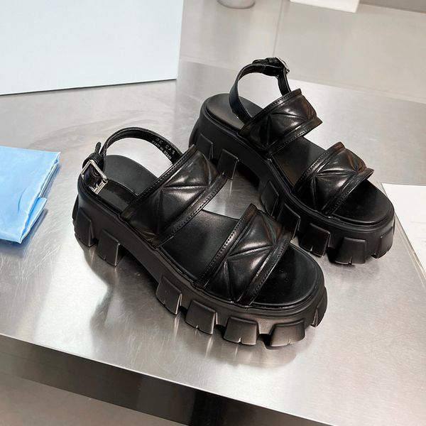 platform sandals famous designer women monolith sandels padded triangle logo ankle strap thick sole summer shoes sandales, Black
platform sandals famous designer women monolith sandels padded triangle logo ankle strap thick sole summer shoes sandales, Black