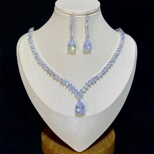 pendant necklaces asnora classic water drop crystal necklace for women cubic zirconia bridal set wedding 2 piece jewelry x0178 230506, Silver
pendant necklaces asnora classic water drop crystal necklace for women cubic zirconia bridal set wedding 2 piece jewelry x0178 230506, Silver
