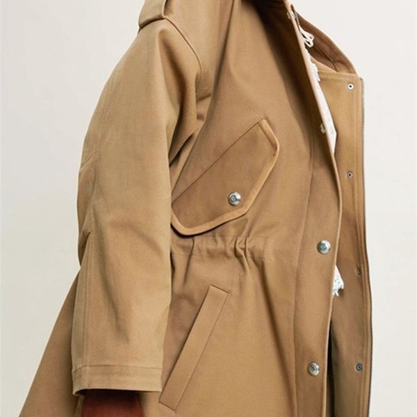 women s trench coat jacket spring and summer elastic drawstring hooded windbreaker ladies khaki coat 230508, Tan;black
women s trench coat jacket spring and summer elastic drawstring hooded windbreaker ladies khaki coat 230508, Tan;black