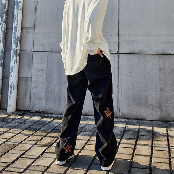 men s pants star embroidered black jeans casual men and women straight harajuku large size streetwear denim trousers y2k 230508
men s pants star embroidered black jeans casual men and women straight harajuku large size streetwear denim trousers y2k 230508