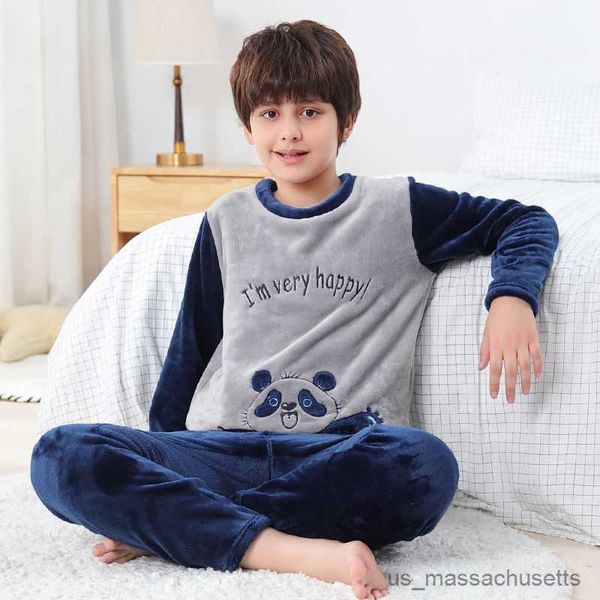 pajamas winter kids boys panda pajamas sets warm pyjamas teen girls sleepwear fleece teenage clothes children home clothes nightwear, Blue;red
pajamas winter kids boys panda pajamas sets warm pyjamas teen girls sleepwear fleece teenage clothes children home clothes nightwear, Blue;red
