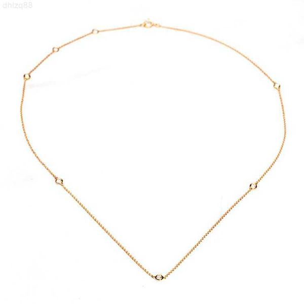 2023 everlasting minimalist fine jewelry 18k rose gold natural diamond station necklace, Silver
2023 everlasting minimalist fine jewelry 18k rose gold natural diamond station necklace, Silver