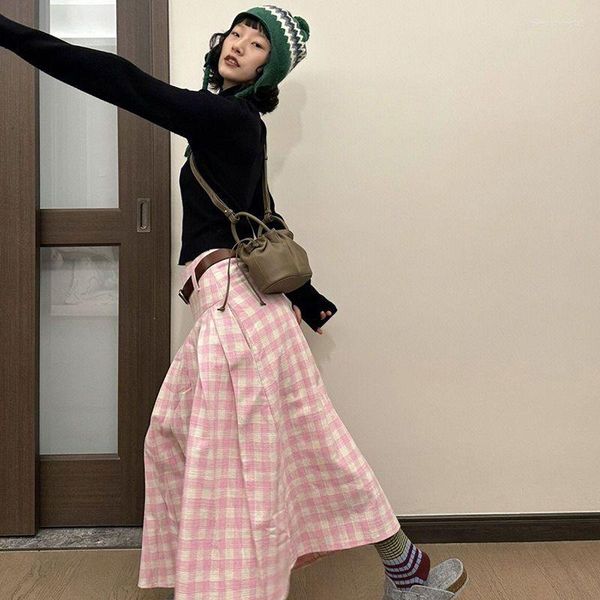 skirts pink long women 2023 faldas mujer de moda high waist a-line jupe fashion casual plaid saia big swing sweet pleated skirt, Black
skirts pink long women 2023 faldas mujer de moda high waist a-line jupe fashion casual plaid saia big swing sweet pleated skirt, Black