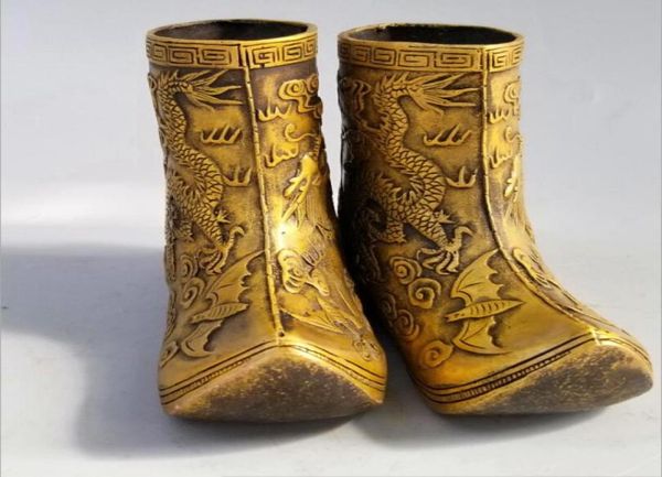 antique pure copper dragon and phoenix chengxiang boots dragon shoes step by step high rise pen shoes shoes incense burner craft d1604256, Silver
antique pure copper dragon and phoenix chengxiang boots dragon shoes step by step high rise pen shoes shoes incense burner craft d1604256, Silver