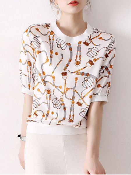 women's t-shirt women summer t shirt vintage knitted ice silk short sleeve casual shaped pullover tee shirt harajuku 230508, White
women's t-shirt women summer t shirt vintage knitted ice silk short sleeve casual shaped pullover tee shirt harajuku 230508, White