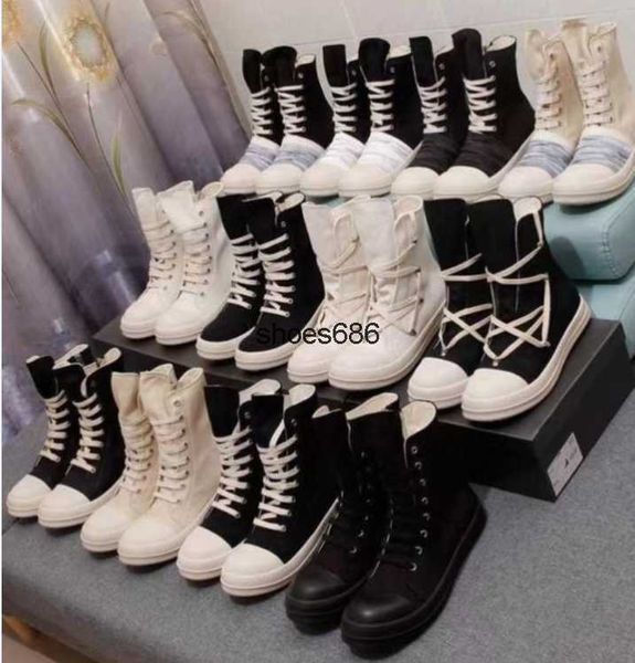 designer rick boots owen platform shoes men women bootss retro over the knee booties increase thick bottom boot, Black
designer rick boots owen platform shoes men women bootss retro over the knee booties increase thick bottom boot, Black