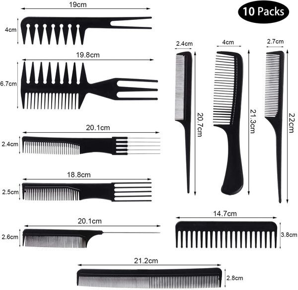 beayuer 10pcs hair comb sets professional barber salon hair styling combs detangling combs rat tail comb coarse fine toothed com, Silver
beayuer 10pcs hair comb sets professional barber salon hair styling combs detangling combs rat tail comb coarse fine toothed com, Silver