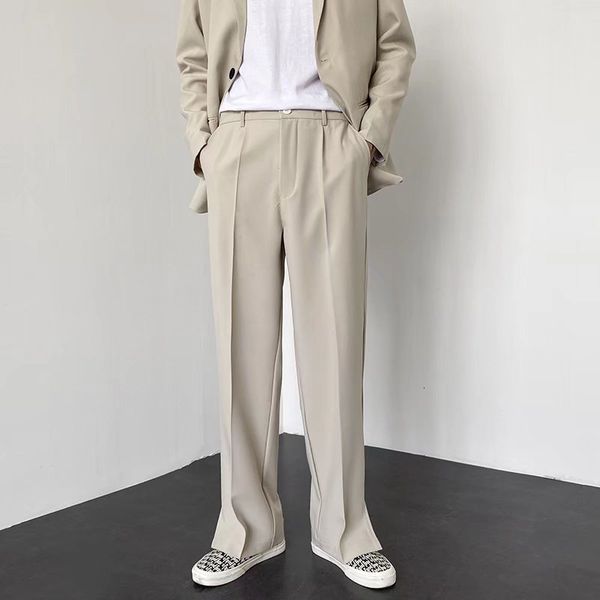 men's pants men straight casual pants summer korean style baggy personality slit wide leg blazer pants trousers male streetwear 230508, Black
men's pants men straight casual pants summer korean style baggy personality slit wide leg blazer pants trousers male streetwear 230508, Black