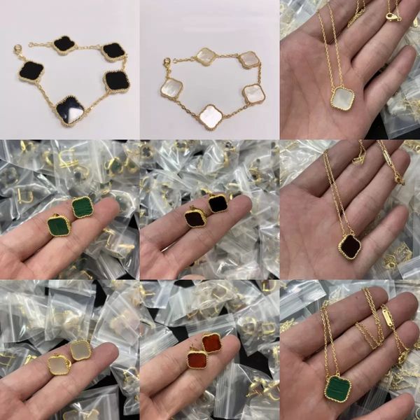 designer necklace van clover necklace womens love bracelet stud earrings sets women letter titanium girl wedding gifts for party gold chains, Golden;silver
designer necklace van clover necklace womens love bracelet stud earrings sets women letter titanium girl wedding gifts for party gold chains, Golden;silver