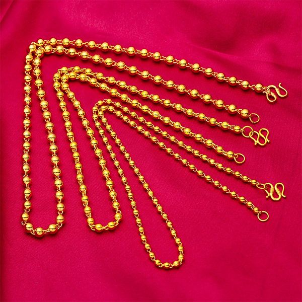 women men beads necklace chain solid real 18k yellow gold filled male collar clavicle jewelry gift hip hop accessories, Silver
women men beads necklace chain solid real 18k yellow gold filled male collar clavicle jewelry gift hip hop accessories, Silver