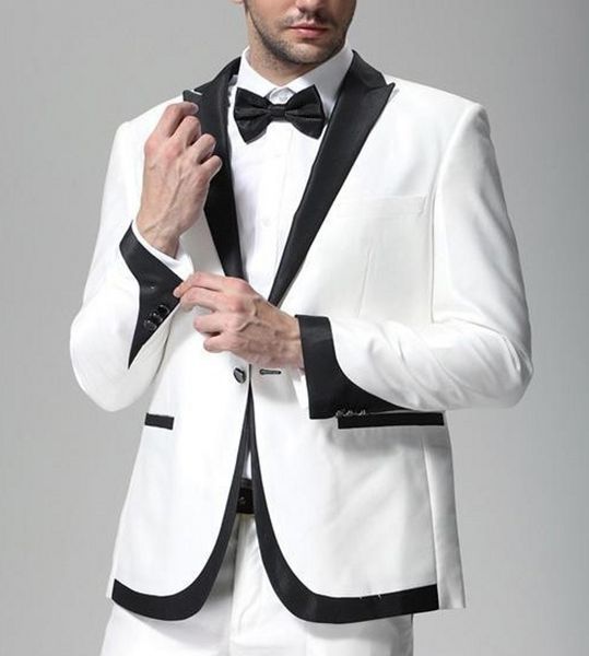 brand new white groom tuxedos black peak lapel slim fit men wedding tuxedo fashion men jacket blazer men prom dinner/darty suit jacket pants, Black;gray
brand new white groom tuxedos black peak lapel slim fit men wedding tuxedo fashion men jacket blazer men prom dinner/darty suit jacket pants, Black;gray