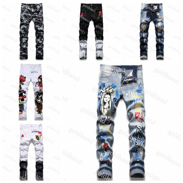 designer motorcycle pants mens jeans sumemmr casual slim pants fashion brand embroidery printed jeans elasticity jeans, Blue
designer motorcycle pants mens jeans sumemmr casual slim pants fashion brand embroidery printed jeans elasticity jeans, Blue