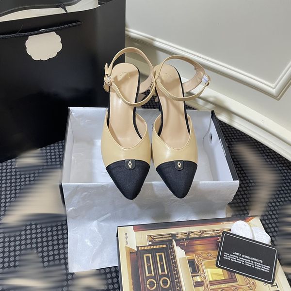 cf luxury chan nel 7cm dress shoes women slingback pump sandals high heels 70mm flat pointed toes brushed leather pumps womens designer wedd, Black
cf luxury chan nel 7cm dress shoes women slingback pump sandals high heels 70mm flat pointed toes brushed leather pumps womens designer wedd, Black