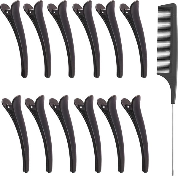 pack of 12 hair sectioning clips for women with 1 pcs antistatic tail comb professional hairdresser clips for salon styling &a
pack of 12 hair sectioning clips for women with 1 pcs antistatic tail comb professional hairdresser clips for salon styling &a
