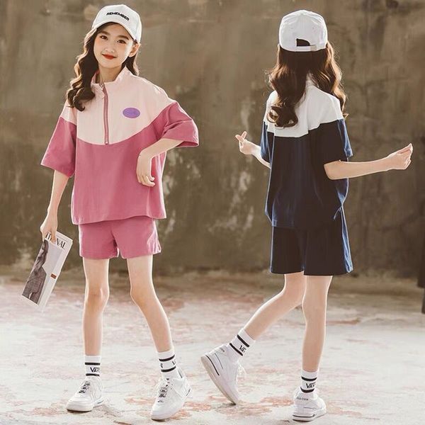 sets suits summer girls sports suits fashion breathable cotton shorts sleeve sets for 3 12 years baseball uniform kids clothes 230508
sets suits summer girls sports suits fashion breathable cotton shorts sleeve sets for 3 12 years baseball uniform kids clothes 230508
