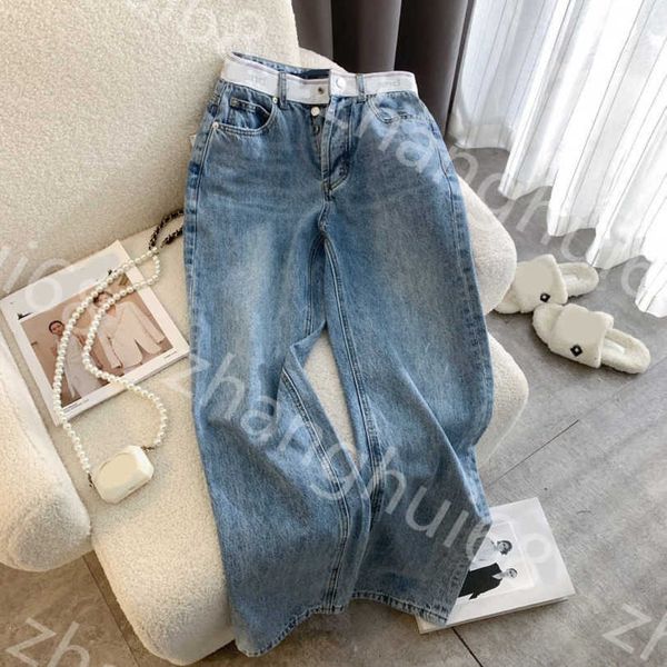 23ss straight jeans womens pants denim jeans designer women jeans alphabet ribbon splicing denim trousers womens clothing a1, Blue
23ss straight jeans womens pants denim jeans designer women jeans alphabet ribbon splicing denim trousers womens clothing a1, Blue