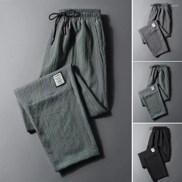 men's pants jogging mid elastic waist trousers casual track ice sweatpants straight pockets silk men summer drawstring baggy, Black
men's pants jogging mid elastic waist trousers casual track ice sweatpants straight pockets silk men summer drawstring baggy, Black