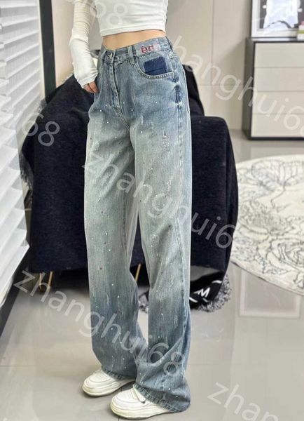 23ss womens pants denim jeans designer women jeans straight jeans wash made old drill letter high waist denim trousers womens clothing, Blue
23ss womens pants denim jeans designer women jeans straight jeans wash made old drill letter high waist denim trousers womens clothing, Blue