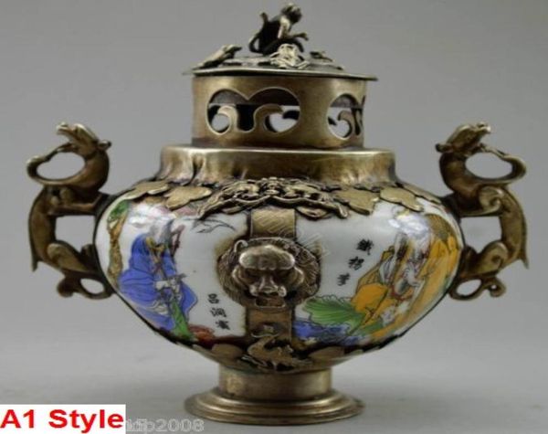 old porcelain tibet silver hand painted 8 immortal incense burner lid jewelry gift christmas2665439, Golden;white
old porcelain tibet silver hand painted 8 immortal incense burner lid jewelry gift christmas2665439, Golden;white