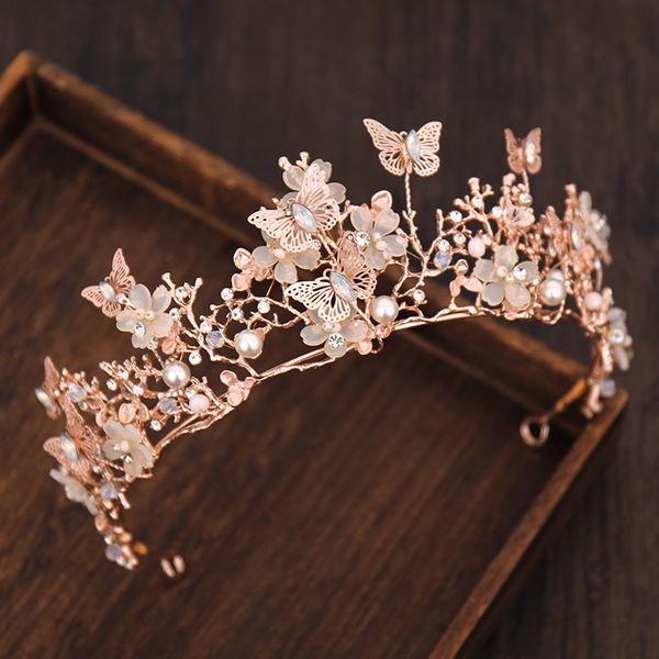 sweet and cute wind butterfly flower headwear rose gold crown hair band angel wedding dress accessories crystal crown, Silver
sweet and cute wind butterfly flower headwear rose gold crown hair band angel wedding dress accessories crystal crown, Silver