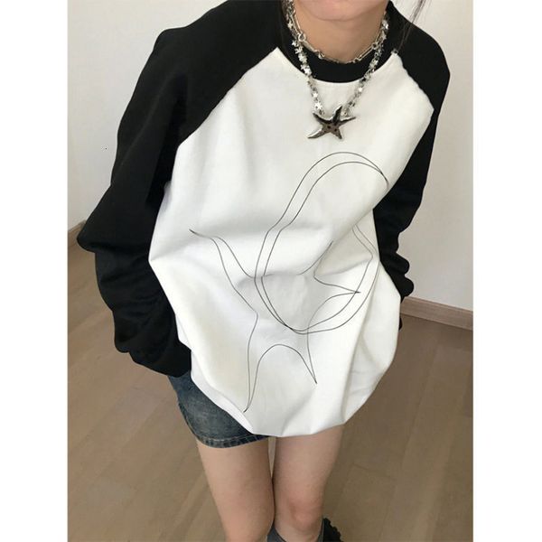 women's t-shirt deeptown harajuku women t-shirts oversized y2k streetwear korean style casual preppy female long sleeve chic patchwork, White
women's t-shirt deeptown harajuku women t-shirts oversized y2k streetwear korean style casual preppy female long sleeve chic patchwork, White