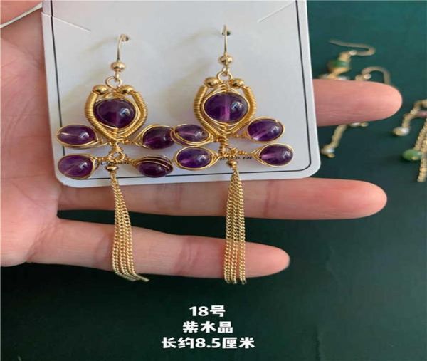 retro han stick style 14k gold wrapped color protection winding manual natural pearl jasper tourmaline crystal tassel earrings 7123285222, Golden
retro han stick style 14k gold wrapped color protection winding manual natural pearl jasper tourmaline crystal tassel earrings 7123285222, Golden