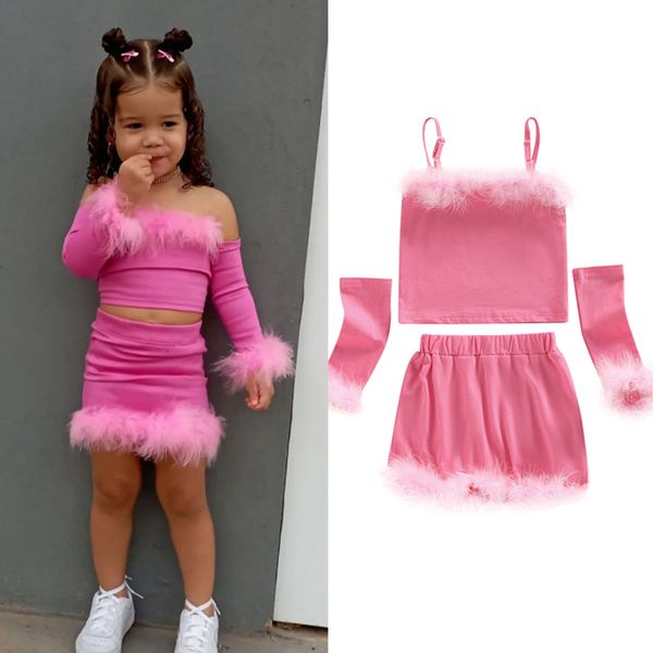 sets suits 1 6y kids girls autumn clothes sets baby furry trim sleeveless with oversleeve short skirts 3pcs children fashion outfit 230508
sets suits 1 6y kids girls autumn clothes sets baby furry trim sleeveless with oversleeve short skirts 3pcs children fashion outfit 230508