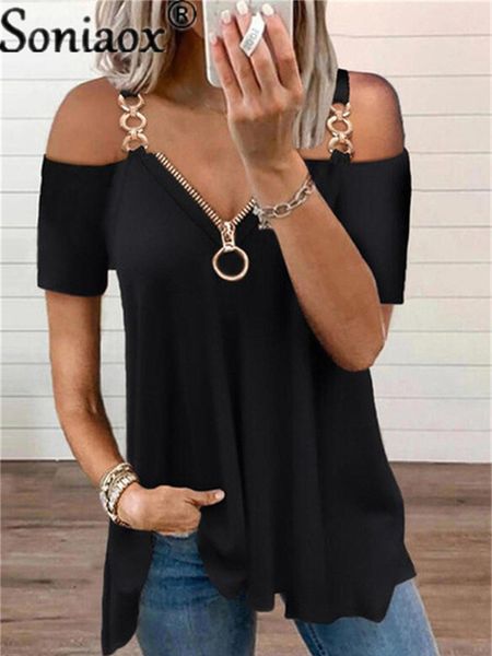 womens tshirt zipper v neck off shoulder short sleeve summer casual t fashion loose pullover sling 230508, White
womens tshirt zipper v neck off shoulder short sleeve summer casual t fashion loose pullover sling 230508, White