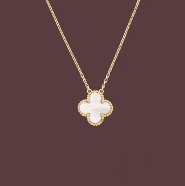

Fashion Pendant Necklaces for women Elegant 4/Four Leaf Clover locket Necklace Highly Quality Choker chains Designer Jewelry 18K Plated gold girls Christmas Gift