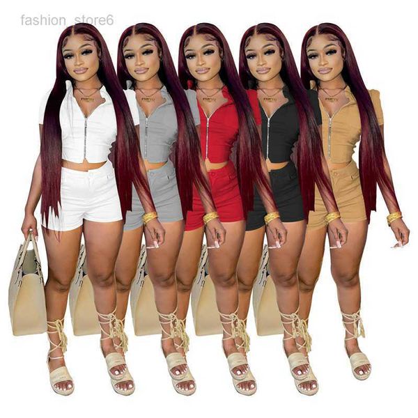wholesale women tracksuits summer solid outfits short sleeve jacket shorts two piece set casual sportswear outdoor jogging suits dhl 7317, Gray
wholesale women tracksuits summer solid outfits short sleeve jacket shorts two piece set casual sportswear outdoor jogging suits dhl 7317, Gray