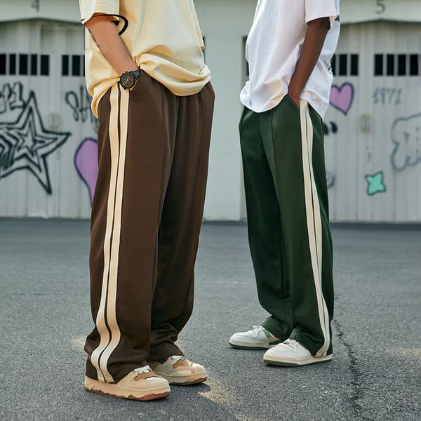 retro sports striped straight leg pants 2023 spring and summer new products tide brand loose men's casual pants, Black
retro sports striped straight leg pants 2023 spring and summer new products tide brand loose men's casual pants, Black