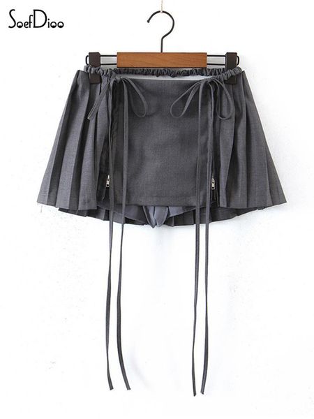 skirts soefdioo solid high waist pleated skirt women zipper slit bandage mini skirts summer female bottoms vintage streetwear 230508, Black
skirts soefdioo solid high waist pleated skirt women zipper slit bandage mini skirts summer female bottoms vintage streetwear 230508, Black